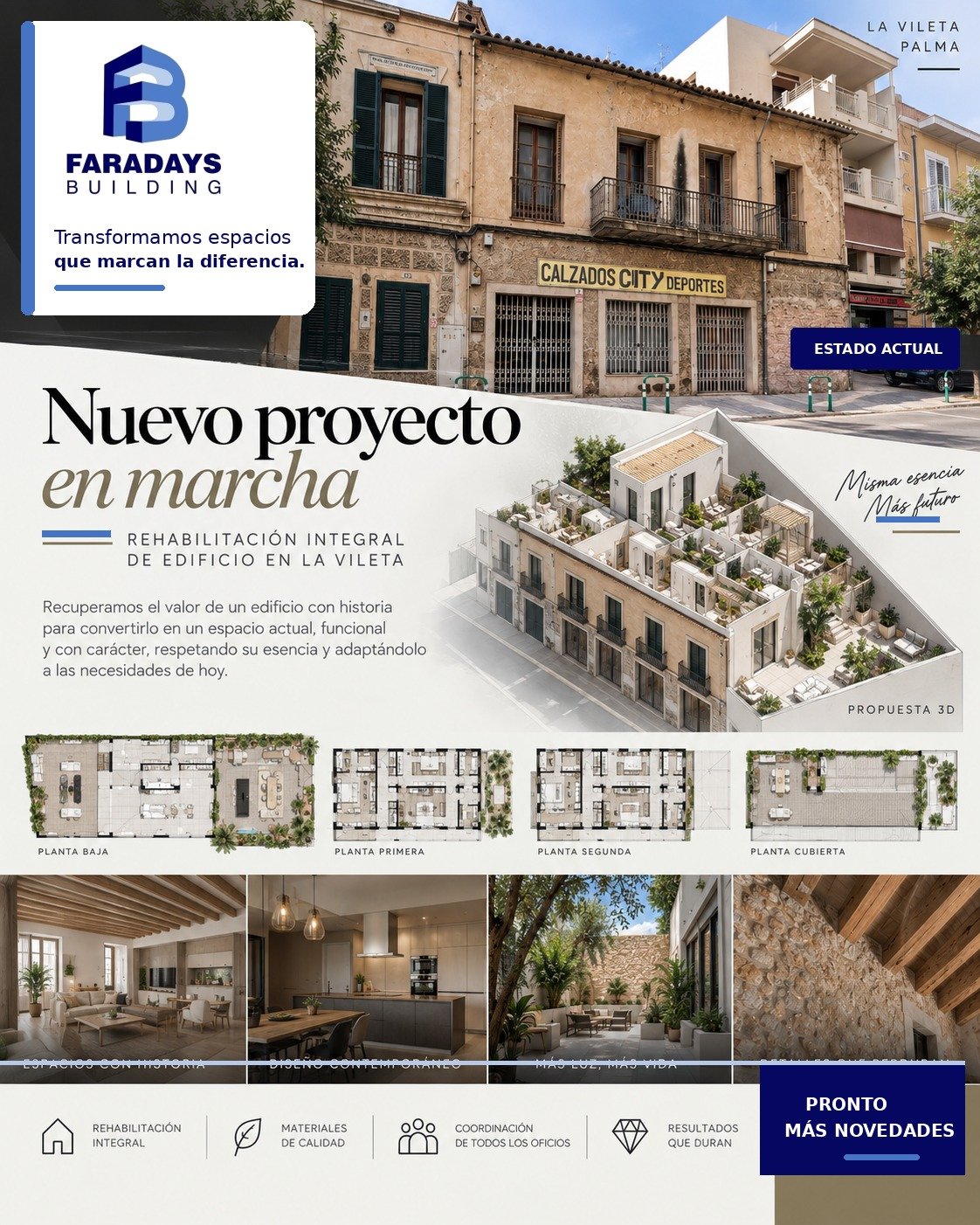 Proyecto de rehabilitación integral de un edificio en La Vileta, Palma